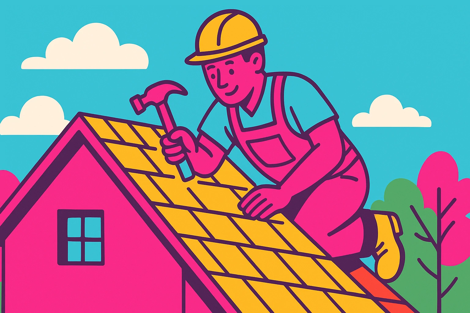 Illustration for email base 1366 Roofers in the Brittany region